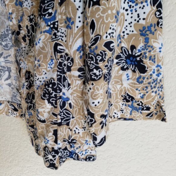 Christopher & Banks Linen/Rayon Blend Jacket Blazer Floral size S Resort Boho - Picture 12 of 12